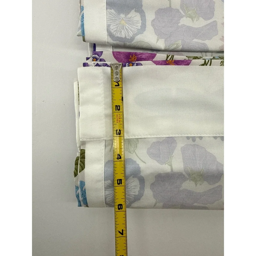 Ambesoone Floral Butterfly Window Curtains 2 Panel Set 56x63 Rod Pocket